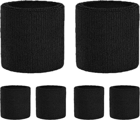 Darrahopens Sports & Fitness > Racquet Sports > Tennis Tennis Sweat-Wicking Wristbands - 3 Pairs - Unisex - Adult - Thickened Elastic Wristband - French Terry - Sports Wristband - Suitable for the Gym