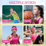 Darrahopens Sports & Fitness > Racquet Sports > Tennis Tennis Sweat-Wicking Wristbands - 3 Pairs - Unisex - Adult - Thickened Elastic Wristband - French Terry - Sports Wristband - Suitable for the Gym