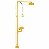 Darrahopens Sports & Fitness > Racquet Sports > Tennis VEVOR Emergency Shower Eye Wash Station, 34.25 x 15.75 x 91.73 Inch 304 Stainless Steel Eyewash and Shower Combination, OSHA-Approved First Aid Eye Wash Station, for Schools, Labs, Factories, Yellow