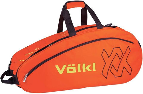 Darrahopens Sports & Fitness > Racquet Sports > Tennis Volkl Team Tennis Racquet Bag for 6 Rackets - Lava/Neon Yellow Combi V79102