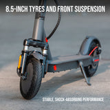 Darrahopens Sports & Fitness > Scooters, Hoverboards & Accessories > Electric Scooters Electric Scooter, 350W Motor, 8.5 inch  Tyres, Front Suspension, Smart App, Foldable, 25kph
