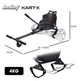 Darrahopens Sports & Fitness > Scooters, Hoverboards & Accessories > Hoverboards BULLET KART-X Hoverboard Seat Attachment, for 6.5" 8" 10" models, Adjustable Length Frame