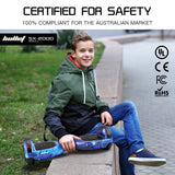 Darrahopens Sports & Fitness > Scooters, Hoverboards & Accessories > Hoverboards BULLET SX-2000 Hoverboard Scooter, 500W Brushless, Superior Self Balancing System, UL Certified, LED Lights, Blue Galaxy