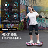 Darrahopens Sports & Fitness > Scooters, Hoverboards & Accessories > Hoverboards BULLET SX-2000 Hoverboard Scooter, 500W Brushless, Superior Self Balancing System, UL Certified, LED Lights, Pink Camo