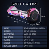 Darrahopens Sports & Fitness > Scooters, Hoverboards & Accessories > Hoverboards BULLET SX-2000 Hoverboard Scooter, 500W Brushless, Superior Self Balancing System, UL Certified, LED Lights, Pink Camo