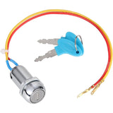 Darrahopens Sports & Fitness > Scooters, Hoverboards & Accessories > Scooter Accessories 2 Wire Ignition Switch, Key Start Switch With 2 On-Off Buttons For Electric Scooter Atv Moped Go Kart