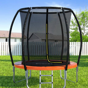 Darrahopens Sports & Fitness > Trampolines Everfit Trampoline 6FT Kids Trampolines Cover Safety Net Pad Gift Orange