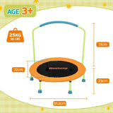 Darrahopens Sports & Fitness > Trampolines > Trampolines & Accessories Bestway 36inch Kids Trampoline Foldable Rebounder Fitness for Ages 3+ Orange