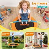 Darrahopens Sports & Fitness > Trampolines > Trampolines & Accessories Bestway 36inch Kids Trampoline Foldable Rebounder Fitness for Ages 3+ Orange