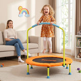 Darrahopens Sports & Fitness > Trampolines > Trampolines & Accessories Bestway 36inch Kids Trampoline Foldable Rebounder Fitness for Ages 3+ Orange