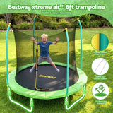 Darrahopens Sports & Fitness > Trampolines > Trampolines & Accessories Bestway 8ft Trampoline Kids Rebounder Safety Net Enclosure Outdoor Fitness 2.44m for Ages 6+
