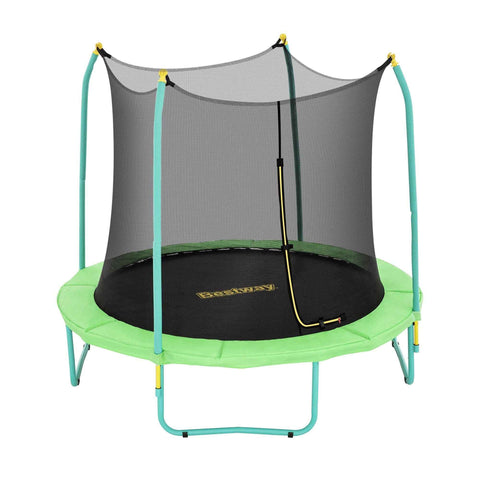 Darrahopens Sports & Fitness > Trampolines > Trampolines & Accessories Bestway 8ft Trampoline Kids Rebounder Safety Net Enclosure Outdoor Fitness 2.44m for Ages 6+