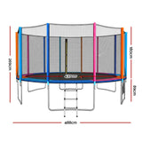 Everfit 16FT Kids Trampoline Rebounder with Enclosure Net Storage Bag In Australia - Darrahopens