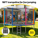 Everfit 16FT Kids Trampoline Rebounder with Enclosure Net Storage Bag In Australia - Darrahopens