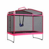 Darrahopens Sports & Fitness > Trampolines > Trampolines & Accessories Everfit 3-in-1 Kids Rectangle 6FT Trampoline Rebounder with Swing Belt Pink In Australia - Darrahopens