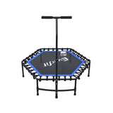 Darrahopens Sports & Fitness > Trampolines > Trampolines & Accessories Everfit 48inch Hexagon Fitness Trampoline Rebounder Adjustable Handrail Blue