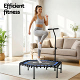 Darrahopens Sports & Fitness > Trampolines > Trampolines & Accessories Everfit 48inch Hexagon Fitness Trampoline Rebounder Adjustable Handrail Blue