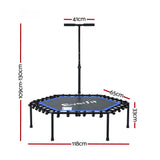Darrahopens Sports & Fitness > Trampolines > Trampolines & Accessories Everfit 48inch Hexagon Fitness Trampoline Rebounder Adjustable Handrail Blue