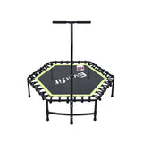 Darrahopens Sports & Fitness > Trampolines > Trampolines & Accessories Everfit 48inch Hexagon Fitness Trampoline Rebounder Adjustable Handrail Green