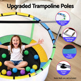 Darrahopens Sports & Fitness > Trampolines > Trampolines & Accessories Everfit 55inch Trampoline Kids Rebounder with Basketball Set Sandbag Boxing Game