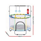 Darrahopens Sports & Fitness > Trampolines > Trampolines & Accessories Everfit 55inch Trampoline Kids Rebounder with Basketball Set Sandbag Boxing Game
