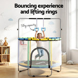 Darrahopens Sports & Fitness > Trampolines > Trampolines & Accessories Everfit 55inch Trampoline Kids Rebounder with Basketball Set Sandbag Boxing Game