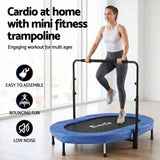 Darrahopens Sports & Fitness > Trampolines > Trampolines & Accessories Everfit 56-Inch Foldable Fitness Trampoline Indoor Rebounder Adjustable Handrail