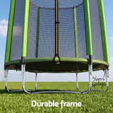 Darrahopens Sports & Fitness > Trampolines > Trampolines & Accessories Everfit 6FT Kids Trampoline Round Rebounder with Enclosure Net Green In Australia - Darrahopens
