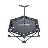 Darrahopens Sports & Fitness > Trampolines > Trampolines & Accessories Everfit Fitness Foldable Trampoline Rebounder Adjustable Handle Indoor Exercise Black