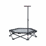 Darrahopens Sports & Fitness > Trampolines > Trampolines & Accessories Everfit Fitness Foldable Trampoline Rebounder Adjustable Handle Indoor Exercise Black
