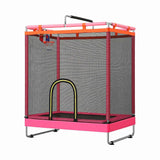 Darrahopens Sports & Fitness > Trampolines > Trampolines & Accessories Everfit Kids 4.5FT Trampoline Rectangle Rebounder with Basketball Hoop Pink In Australia - Darrahopens