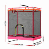 Darrahopens Sports & Fitness > Trampolines > Trampolines & Accessories Everfit Kids 4.5FT Trampoline Rectangle Rebounder with Basketball Hoop Pink In Australia - Darrahopens
