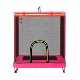 Darrahopens Sports & Fitness > Trampolines > Trampolines & Accessories Everfit Kids 4.5FT Trampoline Rectangle Rebounder with Basketball Hoop Pink In Australia - Darrahopens