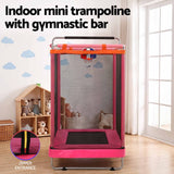 Darrahopens Sports & Fitness > Trampolines > Trampolines & Accessories Everfit Kids 4.5FT Trampoline Rectangle Rebounder with Basketball Hoop Pink In Australia - Darrahopens