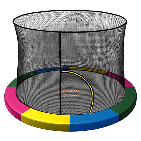 Darrahopens Sports & Fitness > Trampolines > Trampolines & Accessories Kahuna 14ft Trampoline Pad and Net - Rainbow