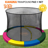 Darrahopens Sports & Fitness > Trampolines > Trampolines & Accessories Kahuna 14ft Trampoline Pad and Net - Rainbow