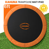 Darrahopens Sports & Fitness > Trampolines > Trampolines & Accessories Kahuna 6ft Trampoline Replacememnt Safety Pad Cover and Spring Jumping Bounce Mat Orange