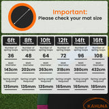 Darrahopens Sports & Fitness > Trampolines > Trampolines & Accessories Kahuna 8ft Replacement Trampoline Safety Pad Cover and Jumping Spring Mat - Rainbow