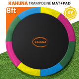 Darrahopens Sports & Fitness > Trampolines > Trampolines & Accessories Kahuna 8ft Replacement Trampoline Safety Pad Cover and Jumping Spring Mat - Rainbow