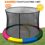 Darrahopens Sports & Fitness > Trampolines > Trampolines & Accessories Kahuna 8ft Trampoline Pad and Net - Rainbow