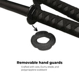 Darrahopens Sports & Fitness VERPEAK Polypropylene with Scabbard Training Katana Removable Hand Guards Black