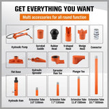 Darrahopens Tools 12T Porta Power Kit Hydraulic Ram Pump Oil Hose Automotive Body Repair Tool