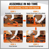 Darrahopens Tools 12T Porta Power Kit Hydraulic Ram Pump Oil Hose Automotive Body Repair Tool