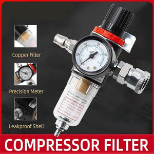 Darrahopens Tools > Air Compressor > Air Compressors Accessories 1/4'' Air Compressor Filter Kit with Water Separator & Regulator
