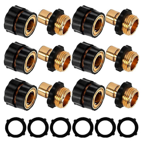 Darrahopens Tools > Air Compressor > Air Compressors Accessories 3/4 Inch Garden Hose Quick Connect - Universal Brass Fitting for Fast Hose Connection