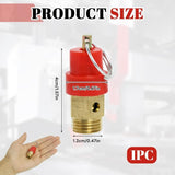 Darrahopens Tools > Air Compressor > Air Compressors Accessories Air Compressor Safety Valve G1/4 Male Connector 115 PSI Set Pressure Red Capsule Compressor Air Pressure Safety Valve 1pc