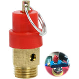 Darrahopens Tools > Air Compressor > Air Compressors Accessories Air Compressor Safety Valve G1/4 Male Connector 115 PSI Set Pressure Red Capsule Compressor Air Pressure Safety Valve 1pc