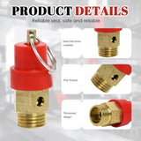 Darrahopens Tools > Air Compressor > Air Compressors Accessories Air Compressor Safety Valve G1/4 Male Connector 115 PSI Set Pressure Red Capsule Compressor Air Pressure Safety Valve 1pc
