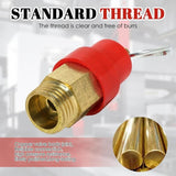 Darrahopens Tools > Air Compressor > Air Compressors Accessories Air Compressor Safety Valve G1/4 Male Connector 115 PSI Set Pressure Red Capsule Compressor Air Pressure Safety Valve 1pc