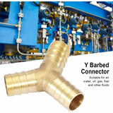 Darrahopens Tools > Air Compressor > Air Compressors Accessories Brass Hose Barb, 3 Way Y Type Brass Hose Barbed Fitting Adapter Connector For Water/Oil/Gas/Air Pipes (12Mm 1Pc)